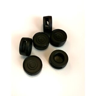 B-Ware 10 Schiebeperlen Jet Matt fr 12 mm Cabochons, fr 8x2 mm Flaches Leder