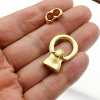 1 Ring Haken Verschlsse fr Armbnder, Mat Gold