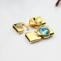 1 Armband Verschluss für 12 mm Rivoli Swarovski oder Preciosa Kristalle, Gold