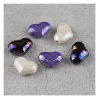 10 pcs. 20*15 mm ceramic hearts