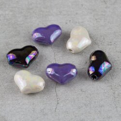 10 pcs. 20*15 mm ceramic hearts