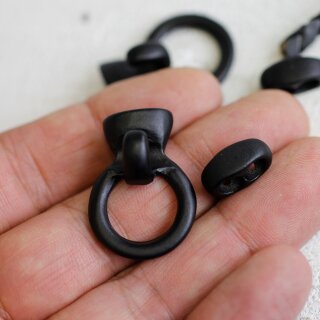 5 Ring Haken Verschlsse fr Armbnder, Jet Matt