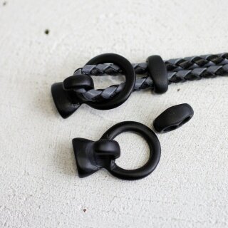 5 Ring Haken Verschlsse fr Armbnder, Jet Matt