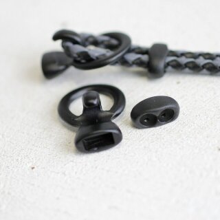 5 Ring Haken Verschlsse fr Armbnder, Jet Matt