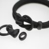 5 Hook Clasps for Leather and Cord Bracelet, Jet Matte