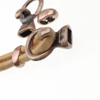 5 Ring Haken Verschlsse fr Armbnder, Altkupfer