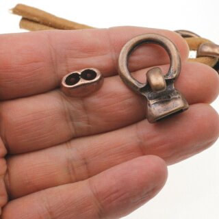 5 Ring Haken Verschlsse fr Armbnder, Altkupfer