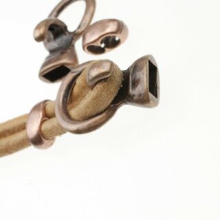 5 Ring Haken Verschlsse fr Armbnder, Altkupfer