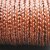 1 m flat braided leather cord Cherry Brown
