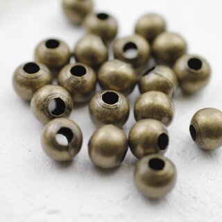 20 pcs. round metal Beads 10 mm Antique Brass