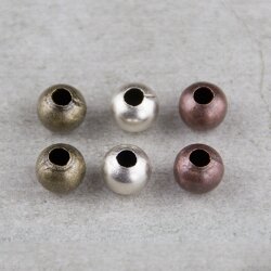 20 pcs. round metal Beads 10 mm Antique Brass