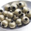 20 pcs. round metal Beads 10 mm Antique Brass