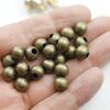 20 pcs. round metal Beads 10 mm Antique Brass