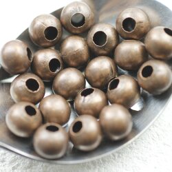 20 pcs. round metal Beads 10 mm Antique Copper