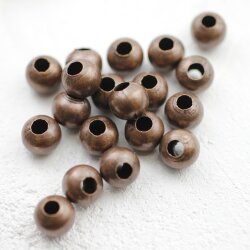20 pcs. round metal Beads 10 mm Antique Copper