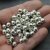 30 pcs. round metal Beads 8 mm Silver
