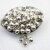 30 Stk. Runde Metall Perlen 8 mm Silber