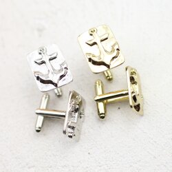 1 Nautical Anchor Cufflinks, light gold