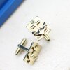 1 Nautical Anchor Cufflinks, light gold