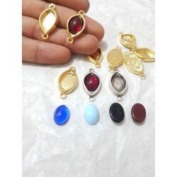 5 Settings for oval Cabochon