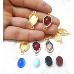 5 Cabochon Fassung, Fassung für Oval Cabochon