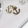 Anchor Stud Earrings, Minimalist Earrings, gold