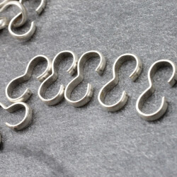 20 Metal Crimp, Cord Crimp, Crimp Fastener, Crimp Beads, Leather Crimp, 18x3 mm (Ø 5-6 mm)