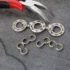 20 Metal Crimp, Cord Crimp, Crimp Fastener, Crimp Beads, Leather Crimp, 18x3 mm (Ø 5-6 mm)