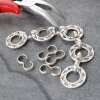 20 Metal Crimp, Cord Crimp, Crimp Fastener, Crimp Beads, Leather Crimp, 18x3 mm (Ø 5-6 mm)