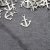 50 Rhodium Plated Mini Anchor Charms, Nautical Charms, Jewelry Tag, jewelry supplies