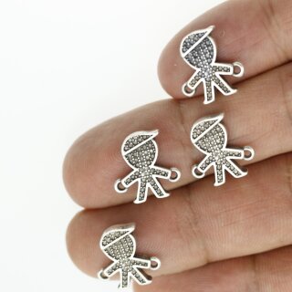 20 Little Boy Connector Charms, Bracelet making supplies