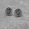 Snake stud Earrings, antique silver