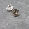 Snake stud Earrings, antique silver