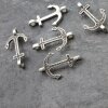 10 Anchor Charms, Bracelet Connector