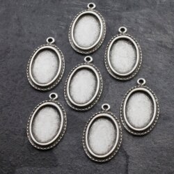 5 Anhänger Fassung  für Cabochon 20 x15 mm