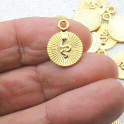 20 Schlange Anhänger, Gold Schlange