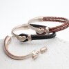 1 Set Half Cuff Bracelet Findings, Heart Bracelet Clasp, 57 mm Ø 8*4  mm