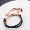 1 Set Half Cuff Bracelet Findings, Heart Bracelet Clasp, 57 mm Ø 8*4  mm