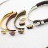 1 Set Half Cuff Bracelet Findings, Heart Bracelet Clasp, 57 mm Ø 8*4  mm