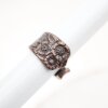 floral ring, Antique Copper