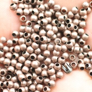 200 Brass Beads, Metal Spacer Beads 3 mm (Ø 1,5  mm) Antique Copper