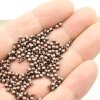 200 Brass Beads, Metal Spacer Beads 3 mm (Ø 1,5  mm) Antique Copper