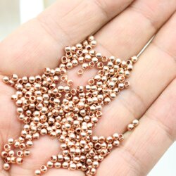 200 Brass Beads, Metal Spacer Beads 3 mm (Ø 1,5...