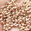 200 Messingperlen 3 mm (Ø 1,5  mm) Rosegold