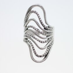 Wavy Layered Silver Ring