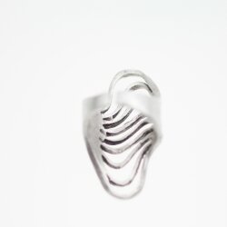 Wavy Layered Silver Ring