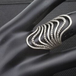 Wavy Layered Silver Ring