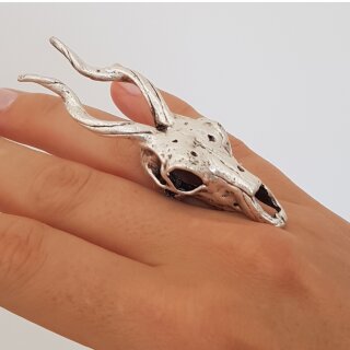 Gazelle Skull Ring, Antelope Skull, Impala Skull, Deer Skull