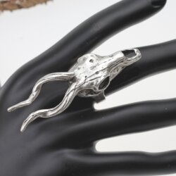 Gazelle Skull Ring, Antelope Skull, Impala Skull, Deer Skull