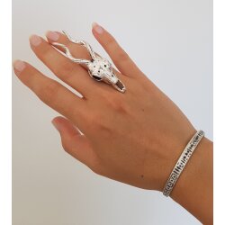 Gazelle Skull Ring, Antelope Skull, Impala Skull, Deer Skull